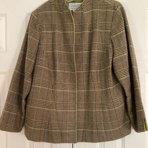 Jessica howard brown green plaid blazer